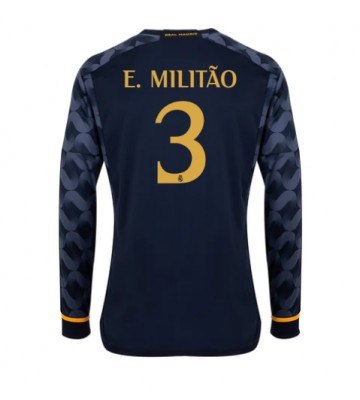 Real Madrid Eder Militao #3 Udebanetrøje 2023-24 Lange ærmer